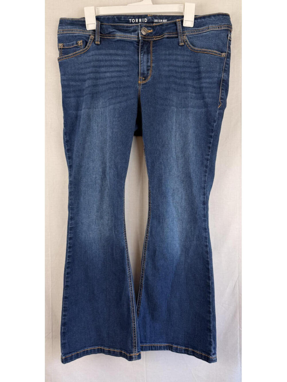 Torrid Jeans Womens 14 S Blue Luxe Slim Boot Super Stretch Bootcut Denim